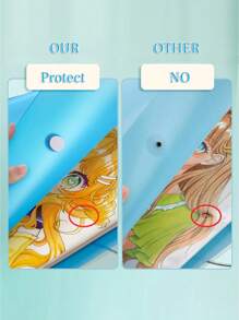 A3 40-Page Diamond Painting Storage Canvas Display Transparent Pocket Folder Photo Album Large Capacity School Office Data Portable Storage Organizer (Front And Back Can Hold 80 Photos)
