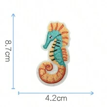 26 件可爱卡通动物和字母刺绣补丁，创意 DIY 用品，适用于铅笔盒、文具、姓名标签、背胶