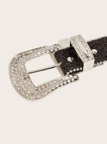 1 条男士水钻扣皮带，INS 风格宽腰带，装饰性欧美时尚朋克亮片牛仔腰带，百搭设计，适合青少年、夏季休闲、户外、运动、度假、旅行、毕业礼物、生日、日常穿着 - 多色 - 查看 8