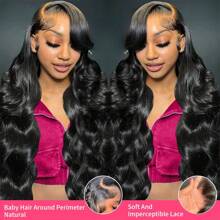 Jessicahair Peluca de cabello humano con frente de encaje HD de Jessica Hair, ondas corporales, 13x4, sin pegamento, con cabello de bebé, densidad 250%, peluca frontal de cabello humano brasileño virgen con onda corporal