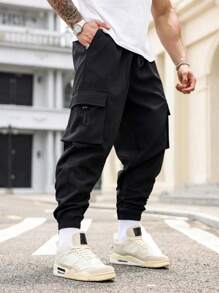 1 件装 男士户外休闲抽绳腰部多口袋工装裤