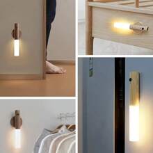1 pièce Lampe de nuit magnétique avec capteur de mouvement sans fil, lampe de nuit rechargeable pour pièce, placard, couloir