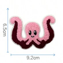 26 件可爱卡通动物和字母刺绣补丁，创意 DIY 用品，适用于铅笔盒、文具、姓名标签、背胶