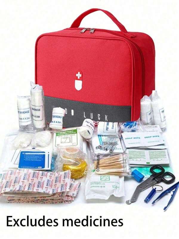 Home First Aid Medical Kit Portable Outdoor Travel Camping Storage Bag Essential First Aid Kit: Portable Emergency Supplies For Outdoor Adventures!Portable Medicine Bag First Aid Kit Medical Emergency Kits Organizer Emergency Bag Medical Bag Emergency Kit Bag Pill Box Pill Case Pill Organizer Pill Container Medicine Box Medicine Organizer Medicine Storage