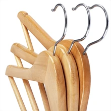 NetHong 20/30Pcs Wooden Coat Hangers , Metal Shirt Jacket Hanger With Round Notches For Dress,Standard Suit,Shirt,Coat-Perfect - Ginger - View 8