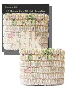 100% Mulberry Silk Hair Tie Hair Care, Mulberry Silk Skinny Hair Ties Elastic, 22 Momme Mulberry Silk Hair Ties Hair Tie Set Women Curly Thin Hair Srevela Ponytail Holders Hair Elastics Hair Rubber Bands Scrunchies Hair Rope, Hair Bobbles Hair Accessories Head Accessories