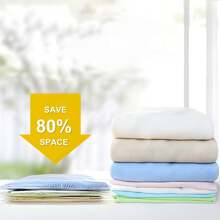 7 Packs Travel Compression Bags, Vacuum Bags For Travel, Space Saving Bags For Suitcases, Travel Essentials No Vacuum Needed, Travel Accessories For Packing Organizer