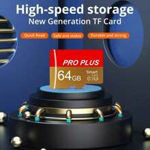 4-Piece Micro SD/TF Card Set (Includes Adapter) | Full Sizes: 128GB/64GB/32GB/16GB/8GB/4GB/2GB/1GB/512MB/256MB/128MB/64MB | Compatible With Phones/Tablets/Cameras/Dash Cams/Camcorders/Car Stereo/Game Consoles - Gold - View 5