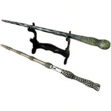 1pc Show Shelf ,12.5cm Magic Wand Stick Rack Show Shelf ,1pc 13cm Knife Toy Rack Show Shelf,Christmas Halloween Decoration Halloween Christmas Holiday Dress Up Gift Stick Rack, Wizard Wand Stage Show Wand Movie Simulation Stick Rack Gift, The Perfect Gift For Halloween - Black - View 6