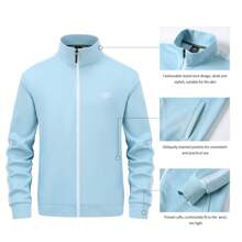 Men's Tracksuits Set Long Sleeve Causal Full Zip Running Sports Sweatsuit For Men 2 Piece Outfits - xanh nhạt 3607 - Xem 3