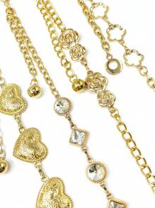 高端水钻欧美风格金属链条包包配饰饰品 - 彩色 - 查看 6