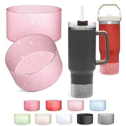 1 件硅胶杯套，防刮和凹陷保护套，适用于冰杯，适用于 40 盎司、30 盎司和 20 盎司杯旅行杯，兼容杯配件的杯套，适用于运动和户外活动的保护套，适用于杯子