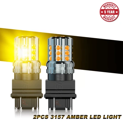 2X For FordF150 F250 F350 3157 3057 LED Amber Turn Signal Light Blinker Bulb