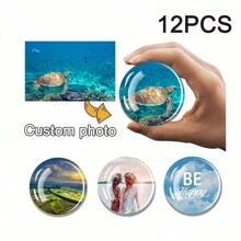 12 piezas de imanes personalizados para refrigerador, redondos/cuadrados, decoración de foto personalizada, imanes para notas en la cocina, de succión múltiple para uso doméstico, multifuncionales, ornamentales, reutilizables, exquisitos, elegantes, de alta calidad, coloridos, modernos, personalizados, únicos, regalos ideales para él, regalos ideales para ella, novio, papá, novia, mamá, familia, amigos, salón de té, hogar, jardín, oficina, para aniversarios, para el Día de San Valentín, para el Día de la Madre, para cumpleaños, para el Día del Padre, para graduaciones, para bodas, para inauguración de casa