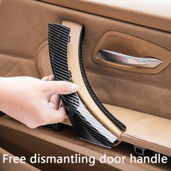 2 stuks auto-accessoires koolstofstructuur linker / rechter deurgreep trek afdekking trim voor BMW 3-serie E90 E91 316 318 320 325 328i