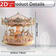 1 件梦幻旋转木马亚克力太阳捕手 - 多功能桌面展示，适用于家庭和办公室装饰，带支架的完美圣诞节或生日礼物（随机款式） - 彩色 - 查看 4