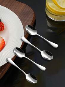 4/8/12pcs Stainless Steel Small Spoons (4.4Inch*0.9Inch), Coffee Stirring Spoons, Teaspoons