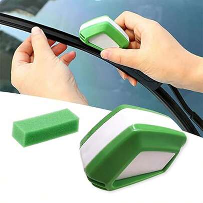 قطعة واحدة من أداة إصلاح شريط المساحة الخاص بالسيارة، أداة إصلاح ممسحة السيارة المحمولة من البلاستيك الصلب مع إسفنجة، ملحقات صيانة تجديد سريع للممسحات الشاملة للسيارات والشاحنات