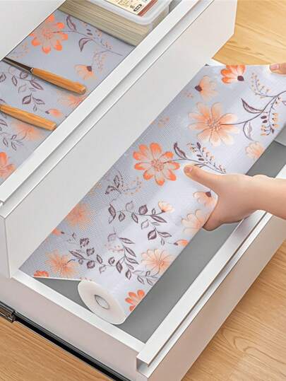 1 pieza Protector de estantes sin adhesivo, revestimiento de cajón a prueba de agua y aceite para gabinetes de cocina, mostrador de cocina, mesa de comedor, estantes de zapatos, refrigerador, estantes de despensa, protector de estantes. Día de San Valentín