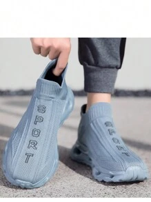 Zapatillas de suela gruesa para hombre talla grande - Zapatos casuales cómodos y ligeros, diseño slip-on, unisex, antideslizante, de corte bajo para todas las estaciones, adecuados para correr y caminar
