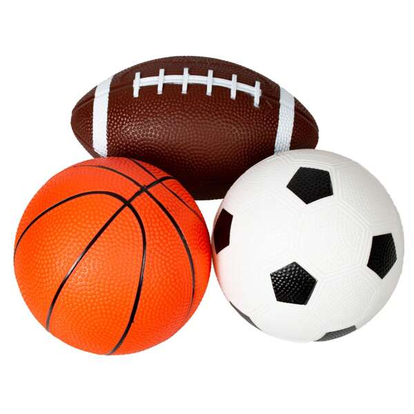 Soft 5" Sports Balls - Set Of 3