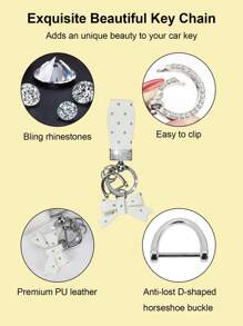 New High-End Rhinestone Bow Keychain,Exquisite And High-Quality Girls' Car Keychain Pendant,Fashionable Ladies' Car Jewelry,Valentine's Day Gift, Birthday Gift