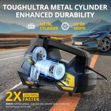 Carsun New 22 Cylinder Handheld Air Compressor With Powerful Motor, Suitable For SUV & Sedan Cars, Inflation, Deflation & LED Lighting - Wired - View 10