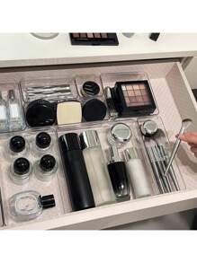 1pc/5pcs/6pcs/7pcs/11pcs Delicate Transparent Storage Box, Multi Specification Desktop Storage Box, Cosmetics Storage Basket, Skin Care Product Storage Rack, Compartment Sorting Box In The Drawer, Bedroom Dresser Storage Box, Which Can Store Makeup Brushes, Nail Polish Tools, Nail Polish, Perfume, Facial Mask, Lipstick, Eye Shadow Plate, Powder Puff, Etc,For Holiday Beach, Bathroom Collection, Bedroom Collection, Large Capacity - Transparent - View 10