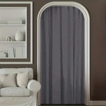 1 件优雅的灰色和白色遮光窗帘，米色和灰色房间隔断，浴帘 - 背面为黑色，厚实，杆袋设计，适用于厨房、客厅、卧室和办公室的隐私和隔热 - 灰色 - 查看 5