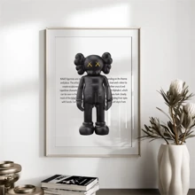 1/3 件 K-Kaw-Art 雕像海报 墙壁装饰物品 卧室用品 家居装饰品 装饰房间 美观复古 无框架