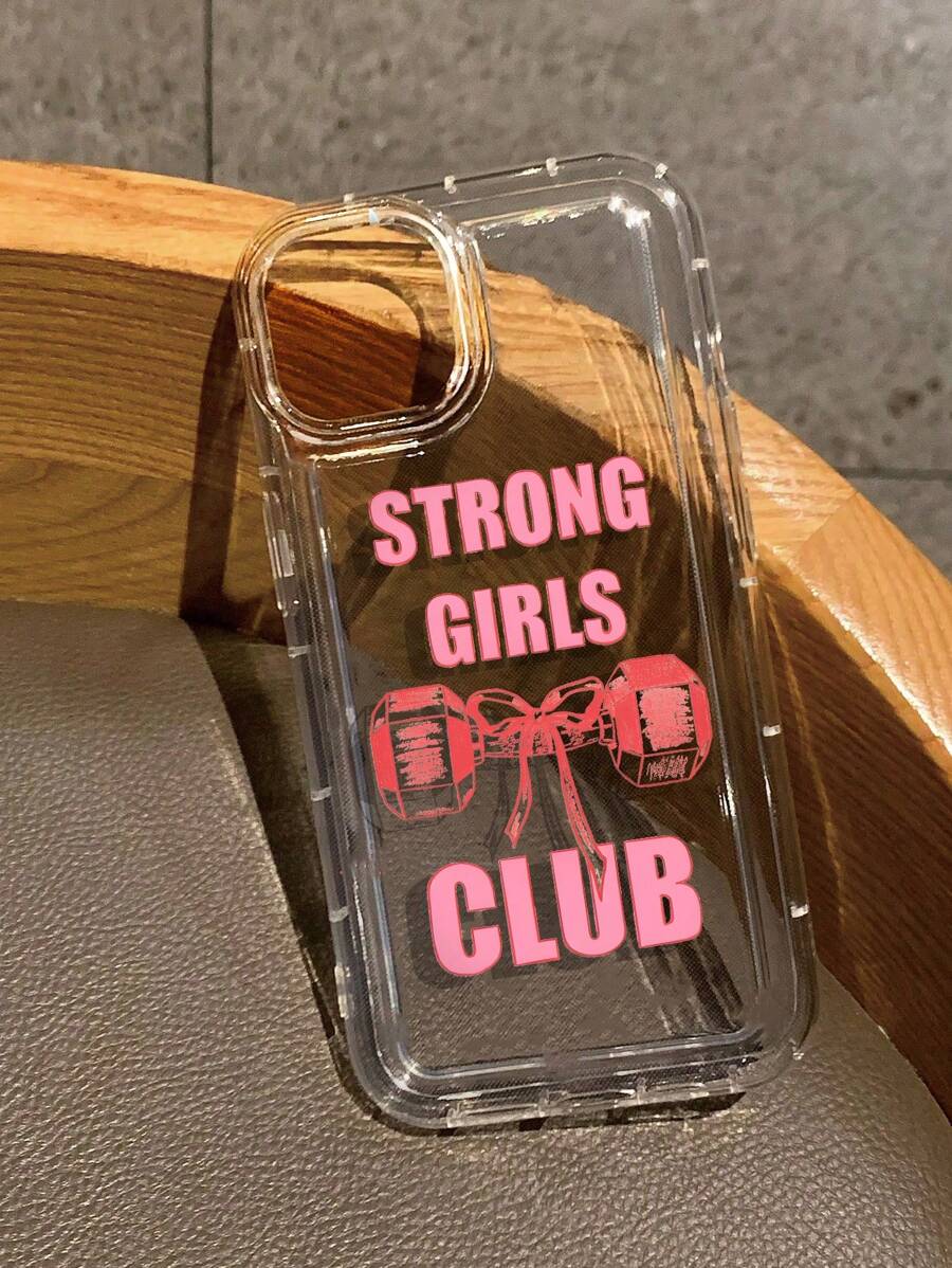 Strong Girl Print 透明手机壳适用于 16/11/12/13/14/15/15pro/15 Plus/15 Promax/7plus/8plus/X/Xs Max/Xr/11pro/12pro/13pro/14pro/12mini/13mini/11promax/12promax/13promax/14promax/14plus/6/6s/6plus/7/8/16Pro/16plus/16promax/Se&兼容三星 Galaxy Galaxy/A54/A14/A12/A13/A15/A32/A33/A24/A52S/S20/S21/S22/S23/S24/S23Plus/S24ultra