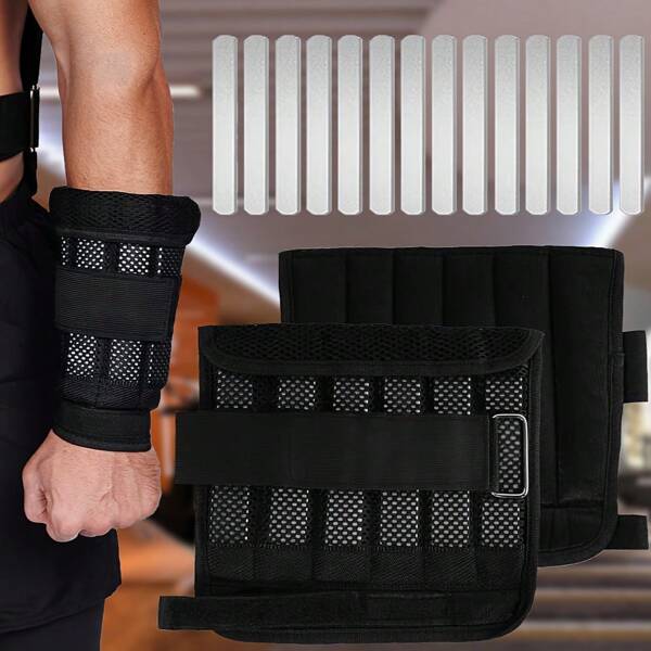Peso ajustable Brazo Correas de peso Tobillo Peso Sacos de arena Correr Fitness Trotar Equipo de entrenamiento de fuerza Gimnasio Equipo de pesas con bloques de acero
