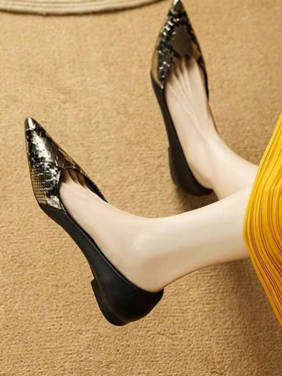 Ballerinas Damen Lack - Flache Schuhe Mit Spitze Für Alltag & Anlässe