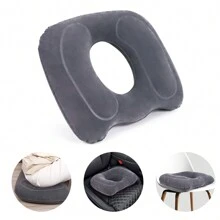Inflatable Hemorrhoid Pillows, Donut Pillow For Tailbone Pain, Adjustable Inflatable Seat Cushion For Bed Sores, Postpartum Pregnancy, Car Seat, Airplane, 17.7'' X 15.4'' X 4.3'' - Xám - Xem 1