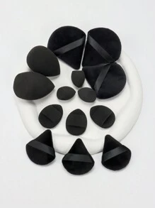14 pezzi Set di spugne per il trucco, inclusi 3 cuscinetti per cipria, 3 mini cuscinetti per cipria, 2 grandi pennelli per trucco, 3 mini pennelli per trucco, 3 mini cuscinetti ad aria. Adatti per applicare BB cream, fondotinta e correttore per creare un aspetto impeccabile. Realizzati in morbido velluto, appositamente progettati per contouring, occhi e aree difficili da raggiungere