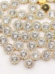 Sunflower Drill Round Flower Plate Drill Buckle Bow Handmade Diy Hair Accessories Materials Glass Claw Drill Dress Accessories. Rhinestone Sunflower Hand Sewing Drill Flower Plate Lace Drill Diy Hair Decoration Materials Accessories Handmade Beaded Double Layer Flower Rhinestones.