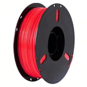 Filamento in plastica PLA rosso su bobina da 1 kg 1,75 mm per stampanti 3D