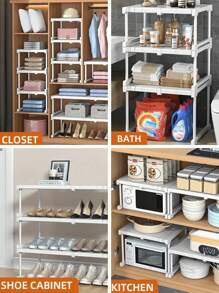 Adjustable Metal Closet Organizer With Telescoping Shelf, Stackable Portable Wardrobe Storage Rack, No-Drill, Easy To Install, Support Up To 121 LB, Perfect For Home Organization Dress Pants Shoes Jeans Boots Skirtbedroom,Organizer,Organiser,Home Storage,White T Shirt Women,Black Pants Women,Ladies Winter Clothes,Dress,Winter Clothes For Ladies,Elegant Woman Dresses,White Shirt For Ladies,Long Sleeve,White Jumpsuit For Women,Spring Dresses For Women,Spring Outfits For Women,Spring,Spring Clothes,Minimalist,Summer Tops