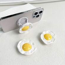煎蛋设计树脂手机支架，ABS 可折叠手机支架，创意口袋大小折叠支架 - 多色 - 查看 1