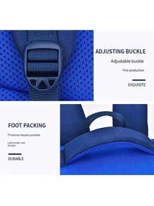 1pc Kids/Students Backpack, Zipper Closure, Minimalist Design, Ergonomic, Large Capacity, Suitable For Daily Use