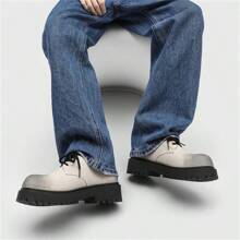 Men's Thick Sole Elevated Sneakers, Casual Work Wear Shoes, Versatile Commuting Shoes, Outdoor Hiking Boots, Chunky Shoes