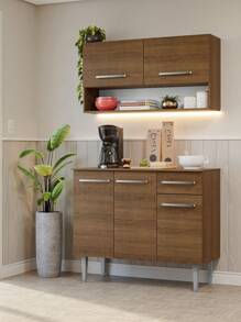 Cocina Integral Modular Madesa Emilly 105cm Color Marrón - Marrón - Ver 10