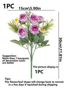 1PC/2PCS 人造花-玫瑰、丝绸玫瑰、假植物、家居、餐厅、客厅、户外花园装饰、插花艺术、摄影道具、秋季、春季、花瓶、花墙、花环、新娘花束、婚礼装饰、DIY 花环材料、生日派对装饰材料、家居装饰配件、情人节、新年礼物 - 彩色 - 查看 13