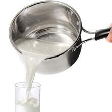 3 Piece Stainless Steel Pans Set, 16cm, 18cm & 20cm Saucepans With Glass Lids, Induction Pans Cookware Set - Silver - View 3