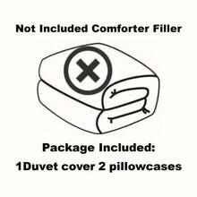 3 件套羽绒被套圣诞装饰印花涤纶拉绒工艺 1 件羽绒被套（无填充物）+2 件枕套（无填充物）适用于卧室客房酒店所有季节柔软亲肤单人双人大号双人床超级大号双人床 - DC-25 - 查看 6