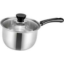 6Pcs/Set Non Stick Kitchen Cookware Set Frying Pan Saucepan W/ Glass Lids Pot 6 Pcs Stainless Steel Saucepan Set Induction Cooking Pot Cooker Cookware Kitchen - Silver - View 6