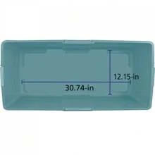 Hefty 28.3 Gallon Plastic Garage Storage Tote, Smoke Blue, Set Of 4 - Dark Grey - View 6