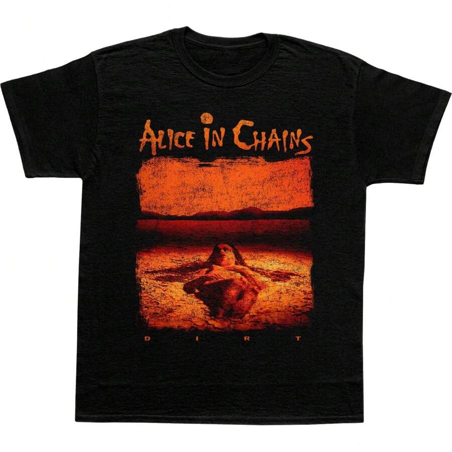 T-shirt Officiel Alice In Chains Unplugged Dog – T-shirt Noir Unisexe Motif Licencié Rock Off