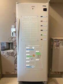 1pc Weekly Planner White 3D Magnetic Fridge Planner Board, Erasable Minimalist Acrylic Memo Board (Comes With 6 Magnetic Whiteboard Pens)