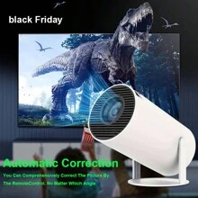 XBJ Proyector Inteligente 4K HD, Sistema Android 11, Proyector Doméstico Enchufe Europeo, 390ANS1 HY320, Conexión Wifi Inalámbrica a Teléfono Móvil y Computadora, Proyector Portátil Calidad Cine 1920*1080P, Resto Oficina Comercial